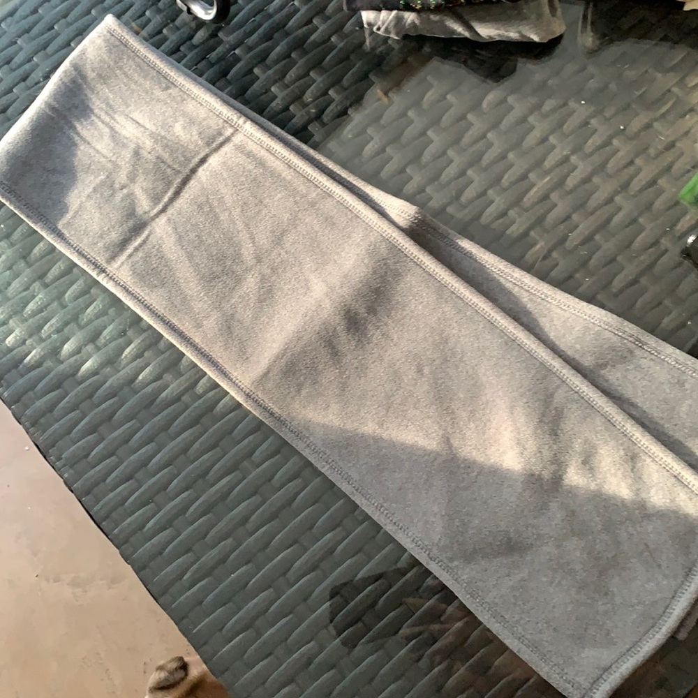 Gray plush scarf